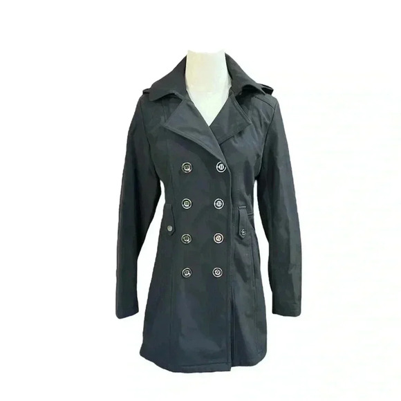 Sebby Collection Black Peacoat Size S - Picture 1 of 5